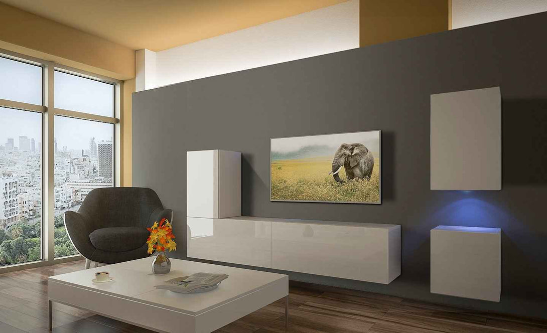 Wohnwand - Tauche ein in 2024 Luxus | Wohnzimmer mit besten Materialien. AN16 - Milaros Markt