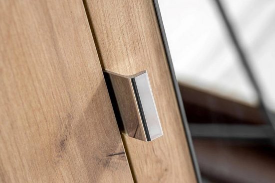 Badezimmer Hochschrank - Capri Oak - Eleganter Stauraum mit Spiegel. - Milaros Markt