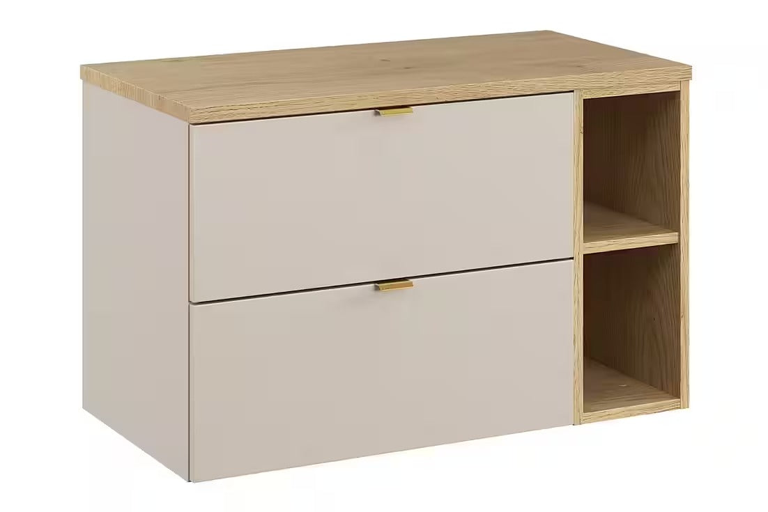 Waschbeckenunterschrank BM359 80 cm  - Dalia Cashmere D - Kaschmir Matt