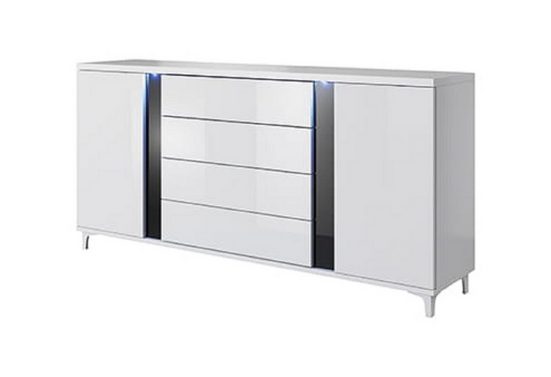 Wohnwand - Eine umfassende Lösung für die Organisation Ihres Wohnzimmers, (Komplett Set, 4-St., Premium - NICEA 4) - Milaros Markt