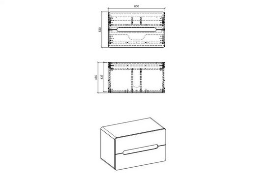Waschbeckenschrank - Aruba Cosmos - Effektive Badezimmerorganisation. - Milaros Markt
