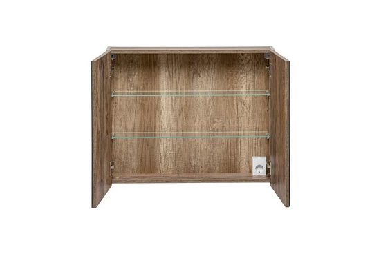 Badezimmerspiegelschrank - Santa Fe Oak - Ansprechendes Design mit praktischem Stauraum. - Milaros Markt