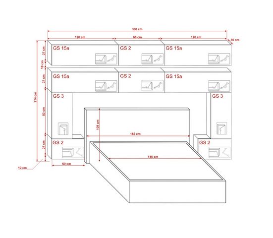 Schlafzimmer-Set - Erleben Sie die Schönheit und Praktikabilität jedes Stücks - Panama 5 - Milaros Markt