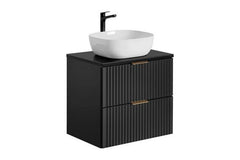 Waschbeckenunterschrank 80 cm, 60 cm - Adel Black - Hervorragende Fertigungsqualität. - Milaros Markt