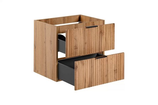 Waschbeckenunterschrank - Adel Oak - Eleganter Waschbeckenschrank mit modernem Design. - Milaros Markt