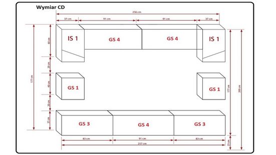 Wohnwand RTV Weiß Hochglanz Ikar S2 – Modernes Design und stimmungsvolle Beleuchtung: - Milaros Markt