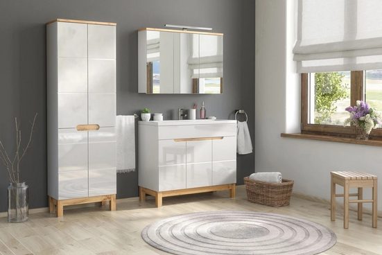 Badmöbel -Set - Platzsparendes Design mit ästhetischen Akzenten. - Milaros Markt