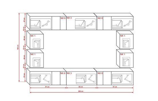 Wohnwand - Weltklasse Design / Schönheit und Komfort vereint - Milaros Markt