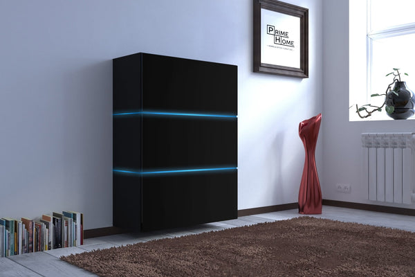 Hochkommode Moderne Kommode Harmony K12 mit RGB-Beleuchtung (Premium Kommode, Premium-Qualität für zeitlose Eleganz) - Milaros Markt