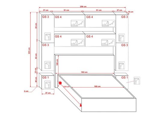 Schlafzimmer-Set - Funktion und Eleganz vereint - Panama 4 - Milaros Markt