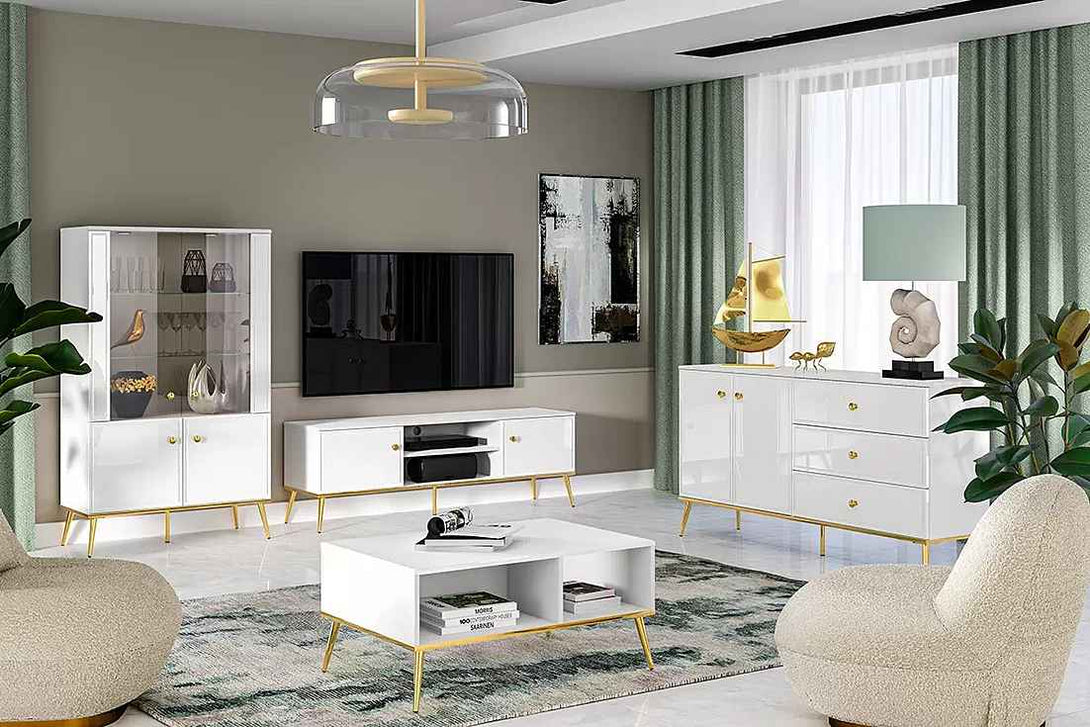 TV-Schrank - Riomi -  Hochwertige mit raffiniertem Stauraum für Ihre Technik. - Milaros Markt