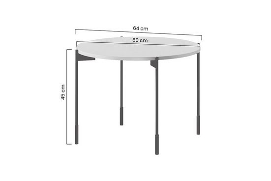 Beistelltische 64 cm, 49 cm - SONATIA - Ein moderner Hingucker, der Stil und Funktionalität vereint. - Milaros Markt