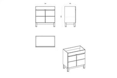 Waschbeckenschrank - Badschrank - Bali White - Modernes und stilvolles Design. - Milaros Markt