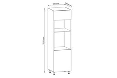 Mikrowellenumbauschrank 60 cm - Langen - EicheEffiziente Integration Ihrer Mikrowelle. - Milaros Markt