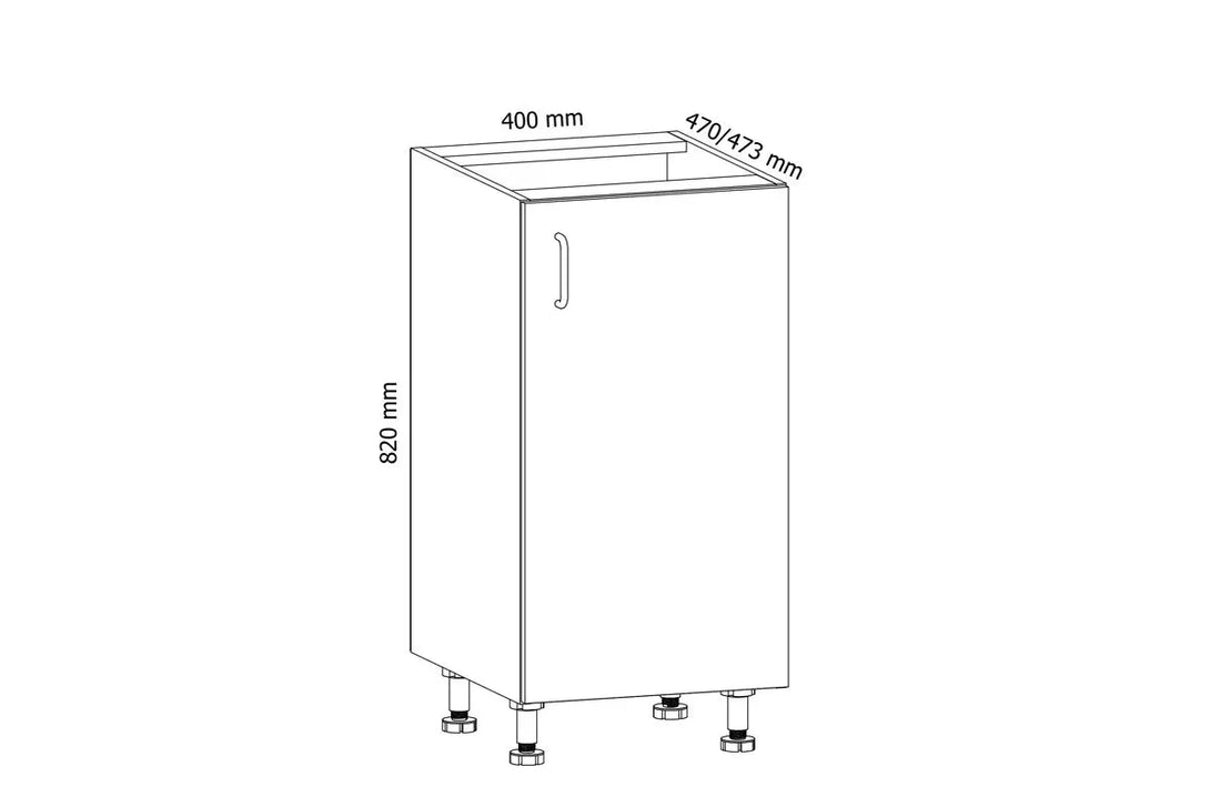 Unterschrank 40 cm - Aspen -Anpassungsfähiger Stauraum, der sich Ihren Bedürfnissen anpasst und stilvoll integriert. - Milaros Markt