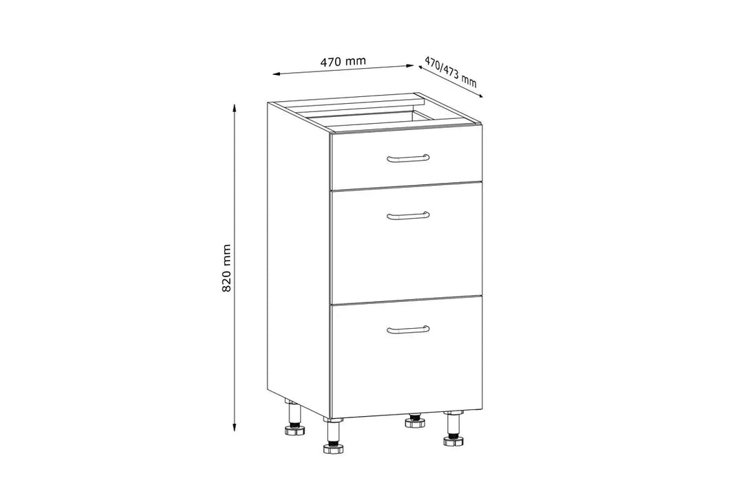 Unterschrank 40 cm - Aspen - Stilvoll und praktisch, bringt modernes Design in Ihre Küche. - Milaros Markt