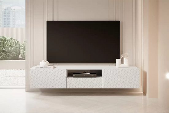 TV-Schrank - SCALIA - Tolles Design für die organisierte Aufbewahrung Ihrer Geräte. - Milaros Markt