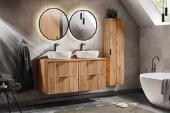 Waschbeckenunterschrank - Adel Oak - Eleganter Waschbeckenschrank mit modernem Design. - Milaros Markt