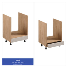 Küchenzeile 360 cm Küchenblock Einbauküche Ohne Arbeitsplatte , Sorento KS8-M360 , Beige/Sonoma Eiche