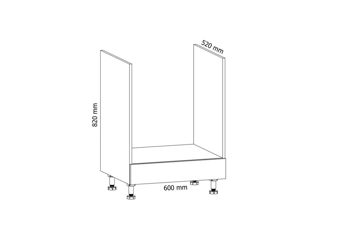 Umbauschrank 60 cm - Aspen - Modular und anpassbar, ideal für jede Küchenumgestaltung - Milaros Markt