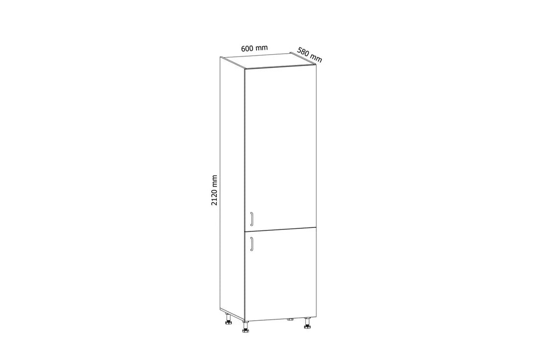 Kühlumbauschrank 60 cm - Aspen - Eleganter Schutz für Ihren Kühlschrank, vereint Funktionalität und Still - Milaros Markt