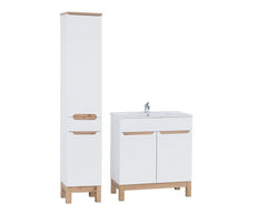 Badmöbel-Set BM196 - Bali White B -  Weiß