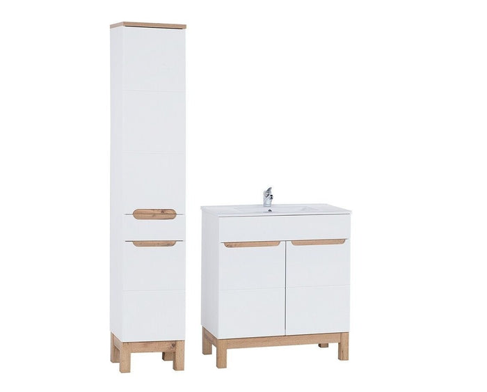 Badmöbel-Set BM196 - Bali White B -  Weiß