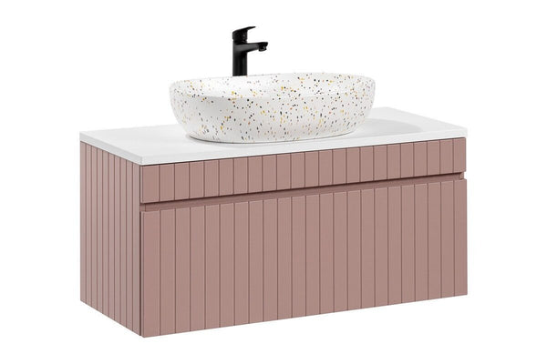 Badmöbel-Set BM234 - Iconic Rose I - Antique Rose/Weiß