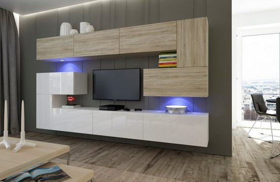 Wohnwand Moderne Möbel Albania AN3 - Milaros Markt