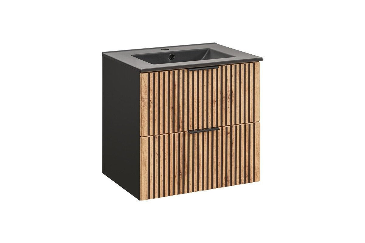 Badmöbel-Set BM172 -  Xilo X  - Wotan Oak / Gray Rock