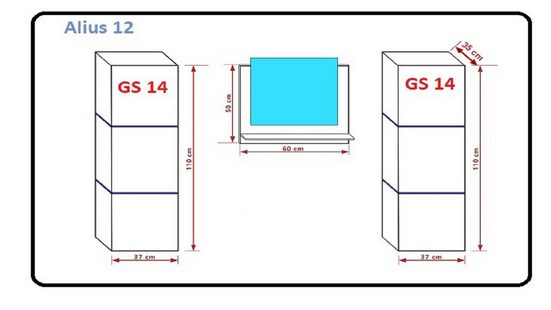 Weiß glänzendes Badezimmer LUMIA 12 - Moderner Glanz für Ihr Badezimmer - Milaros Markt