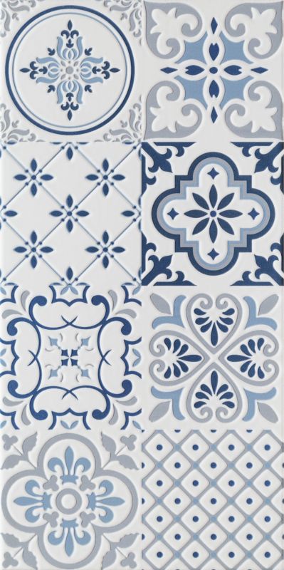 Perlina Dekor 30,8 x 60,8 cm blau.