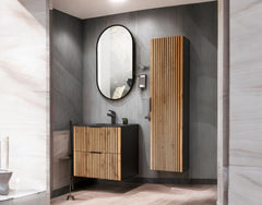 Badmöbel-Set BM07-  Xilo X  - Wotan Oak / Gray Rock