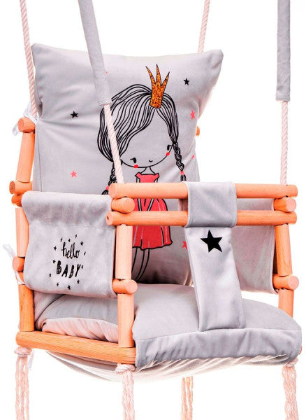 Kinderschaukel für Mädchen 3in1 Alwa - Prinzessin.