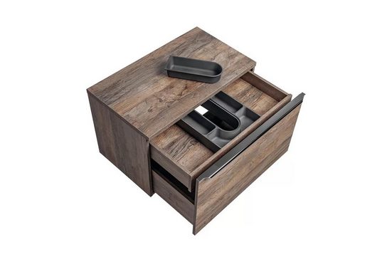 Waschbeckenschrank - Santa Fe Oak - Mit einem modernen und luxuriösen Design. - Milaros Markt