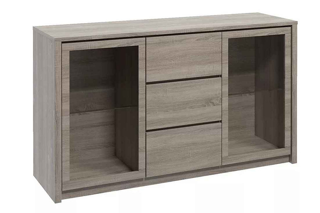 Kommode - Montana - Modernes und elegantes Design mit Glastüren. - Milaros Markt