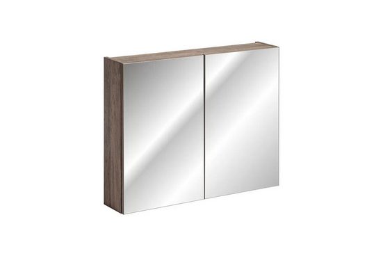 Badezimmerspiegelschrank - Santa Fe Oak - Ansprechendes Design mit praktischem Stauraum. - Milaros Markt