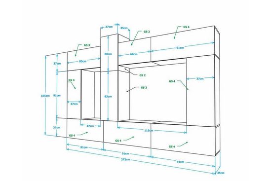 Wohnwand Future 22 - Modernes Design für ein einladendes Wohnzimmer. - Milaros Markt