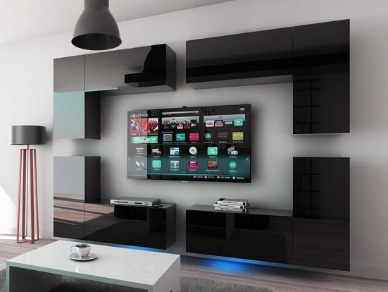 RTV-Möbel Wohnwand: Modernes Design, Hochwertige Verarbeitung. - Milaros Markt