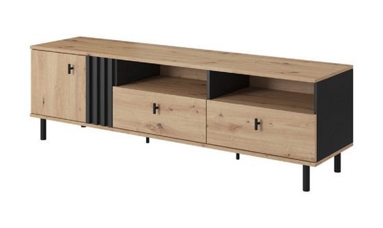 Elegantes Möbelsystem in Artrisan Eiche und Anthrazit - Milaros Markt