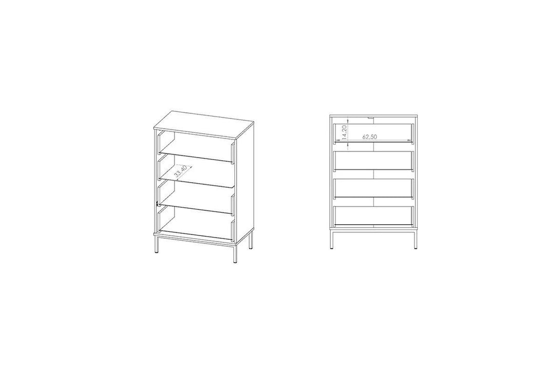 Kommode - Kalso - Funktionale Kommode mit eleganter Oberfläche  " Kalso 70 Cm " - Milaros Markt
