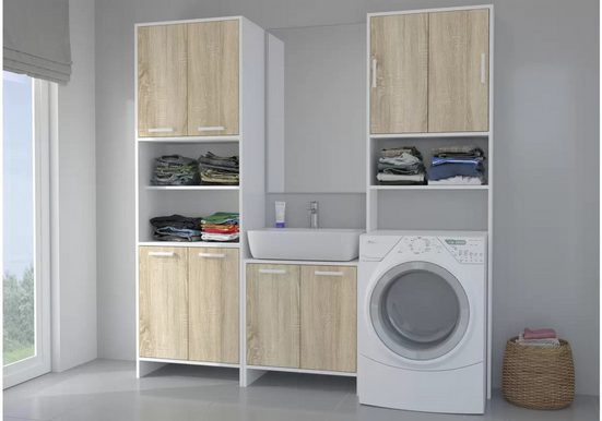 Badmöbel-Set - Lemia - Praktisches und einzigartiges Design, passend für jedes Badezimmer. - Milaros Markt