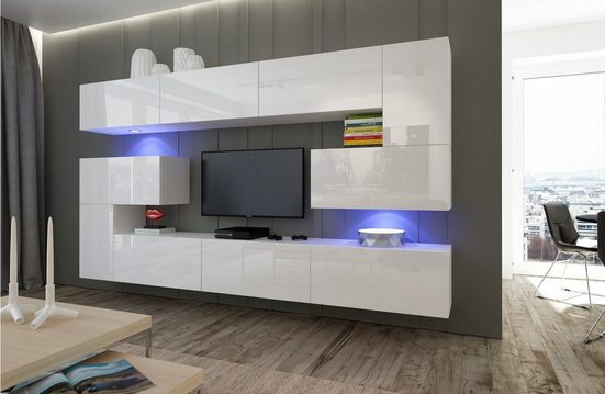 Wohnwand Moderne Möbel Albania AN3 - Milaros Markt