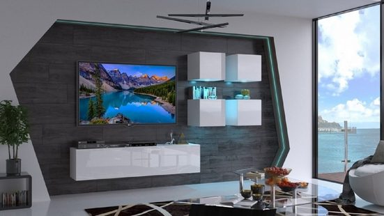 Wohnwand&nbsp;- Premium 2024 - Luxus im Wohnzimmer mit besten Materialien. - Milaros Markt