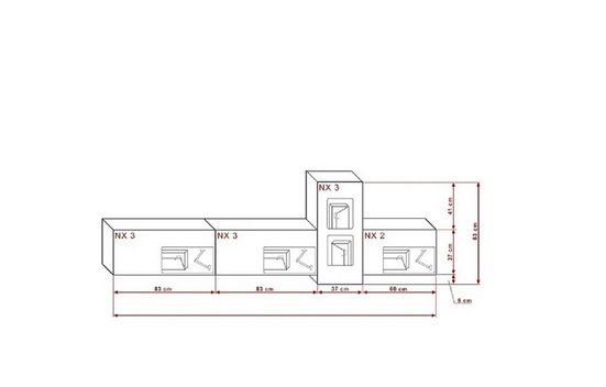 Wohnwand - 2024 Erlebe Luxus - Beste Materialien im stilvollen Wohnzimmer. Anabel N60 - Milaros Markt