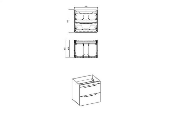 Waschbeckenschrank - Aruba Cosmos - Effektive Badezimmerorganisation. - Milaros Markt
