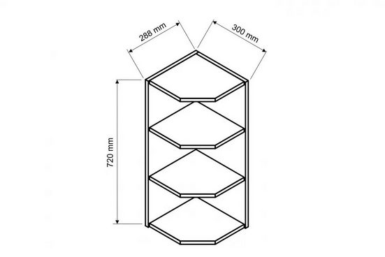 Küchenregal 30 cm  - Mina - Kompaktes für Küchenzubehör und Geschirr. - Milaros Markt