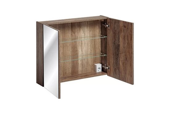 Badmöbel-Set - Elegantes Design mit praktischen Stauräumen (Komplett Set, 6-St., Premium - Santa Fe Oak I) - Milaros Markt