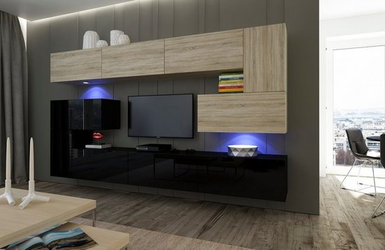 Wohnwand Moderne Möbel Albania AN3 - Milaros Markt
