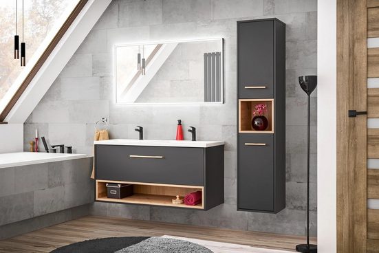 Waschbeckenschrank - Borneo - Elegantes schlichtes Aussehen. - Milaros Markt